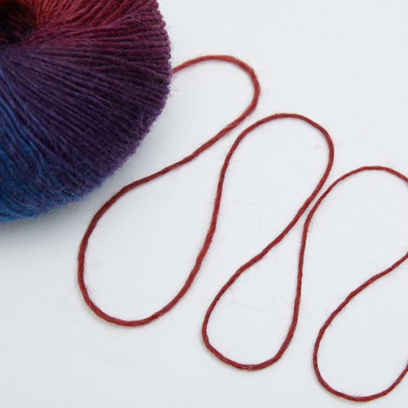 NICEEC 2 Skeins Rainbow Soft Yarn 100% Wool Gradient Multi Color Yarn for Crocheting Knit Total Length 180mÃ—2(196ydsÃ—2,50gÃ—2)-17# - Image 4