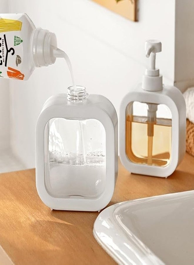 Nuvex Liquid Soap Dispenser for Kitchen & Bathroom Refillable Hand Wash, Dish Soap, Shampoo Pump Dispenser Bottle Stylish Sink Countertop Soap Dispenser for Home, Bathroom & Household Use (300 ml) - Image 3