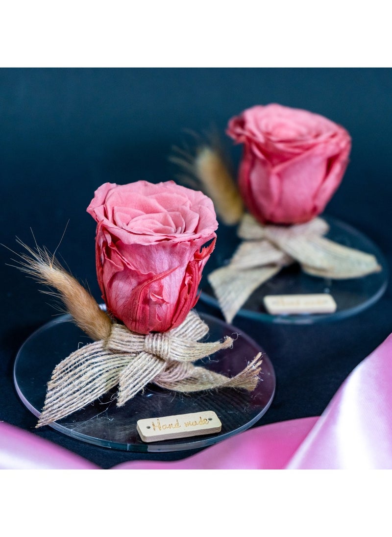 3 Pcs Infinity Rose in Circle Acrylic