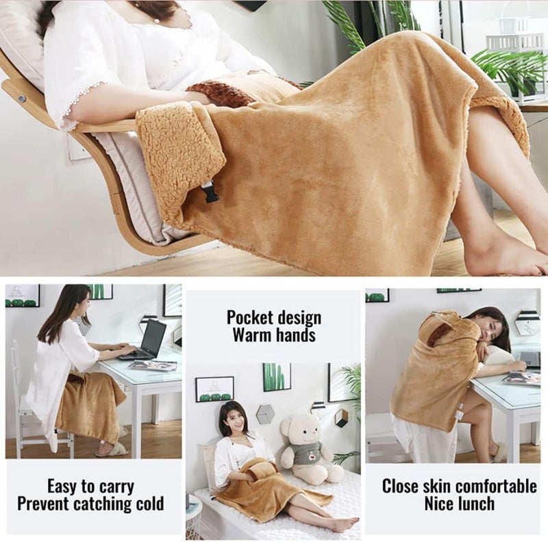 woobles USB Electric Heating Pad Blanket Hot Heated Pad, 5V USB Multifunctional Electric Blanket Washable Electric Blanket Universal for Back/Shoulder/Neck/Knee Pain Relief - Image 2