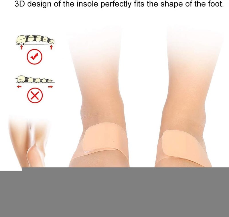 klarako Silicone Arch Support Brace Orthotic Feet Foot Arch Support Cushion Shoe Insoles Pads Sore Relieve Compression Arch Support Sleeves for Plantar Fasciitis(Skin) - Image 4
