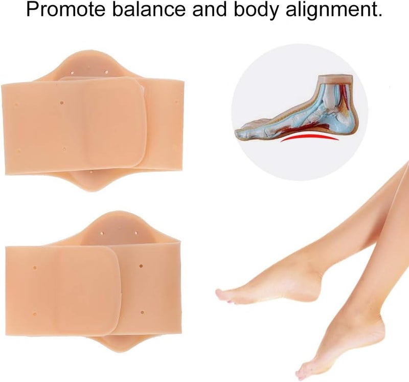 klarako Silicone Arch Support Brace Orthotic Feet Foot Arch Support Cushion Shoe Insoles Pads Sore Relieve Compression Arch Support Sleeves for Plantar Fasciitis(Skin) - Image 5