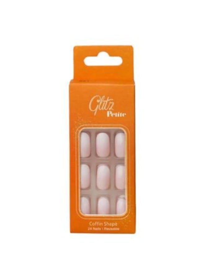 Glitz Petite Coffin Shape Artificial Nails, No. 21, 24 Count