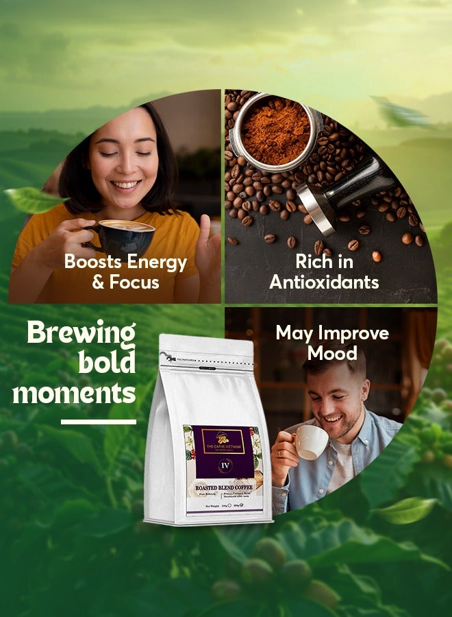 The Caphe Vietnam Fine Robusta Blended Whole Beans Coffee - 500 G | Preliminary Process | Blended Robusta | Vietnamese Whole Coffee Bean - Image 5