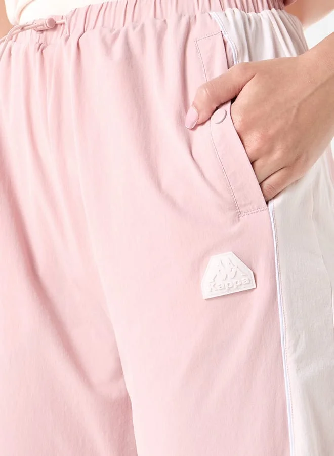 Kappa Kappa Panelled Joggers with Drawstring Closure and Pockets