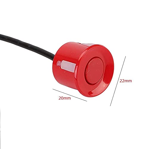 TOTMOX Car Reverse Parking Radar System 8 Reversing Sensors Kit with Front and Rear Alarm Buzzer Reminder LED Display Safe Driving, Car Parking Sensor, Red - Image 3