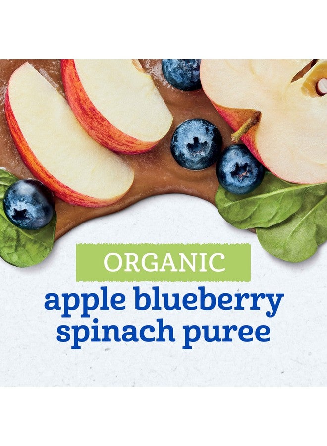 Gerber طعام الأطفال العضوي من جيربر بالتفاح والتوت الأزرق والسبانخ، 3.5 أونصة كيس - Image 2