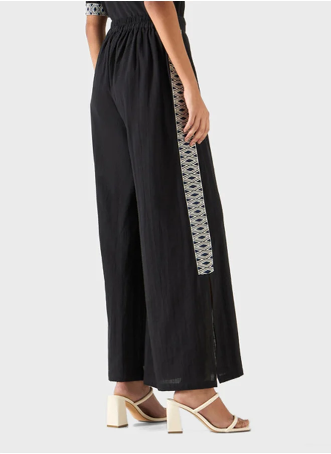 2Xtremz Embroidered Wide Leg Pants