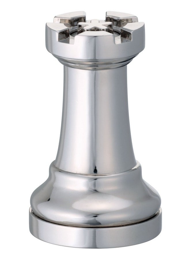 Hanayama Rook Cast Chess Silver Hanayama Metal Puzzle  - Image 1