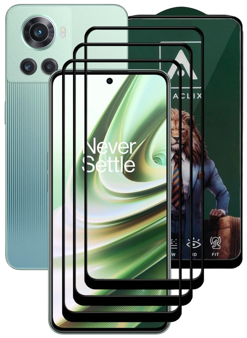 ACLIX 3 Pieces Antistatic ESD Dustproof Premium Quality High Definition Tempered Glass Screen Protector Designed For OnePlus 10R - Image 1