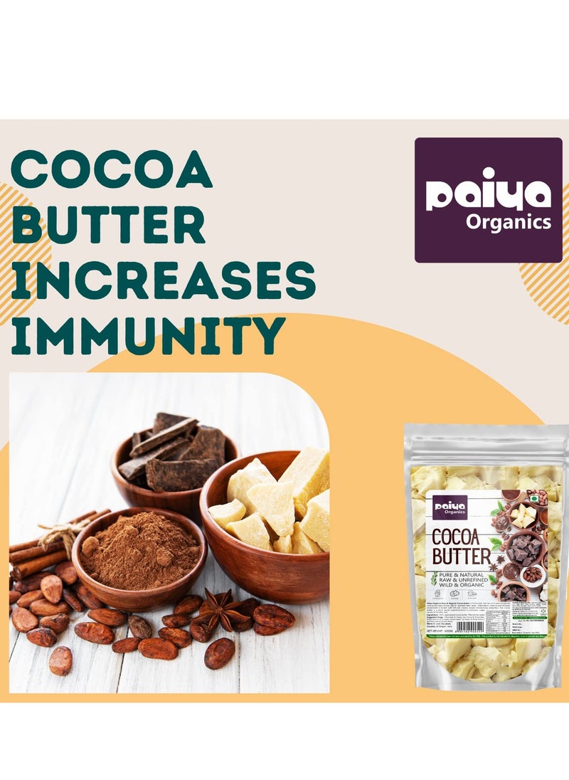 Paiya Organics Cocoa Butter Pure and Natural Raw Unrefined Wild Organic for Body Lotion Stretch Mark Chocolate Making Moisturizer Skin Care 900gm  - Image 2