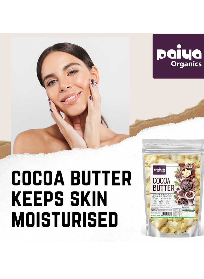 Paiya Organics Cocoa Butter Pure and Natural Raw Unrefined Wild Organic for Body Lotion Stretch Mark Chocolate Making Moisturizer Skin Care 900gm  - Image 3