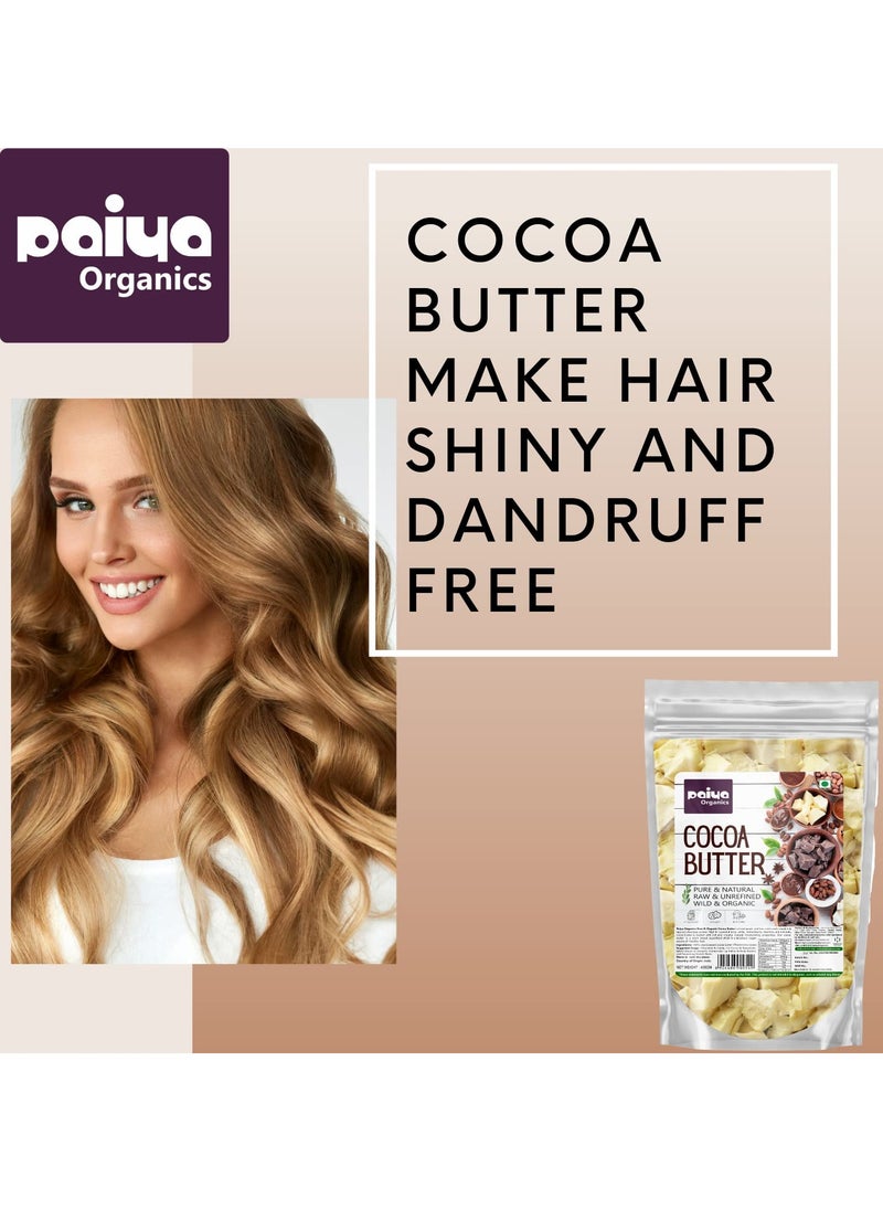 Paiya Organics Cocoa Butter Pure and Natural Raw Unrefined Wild Organic for Body Lotion Stretch Mark Chocolate Making Moisturizer Skin Care 900gm  - Image 4