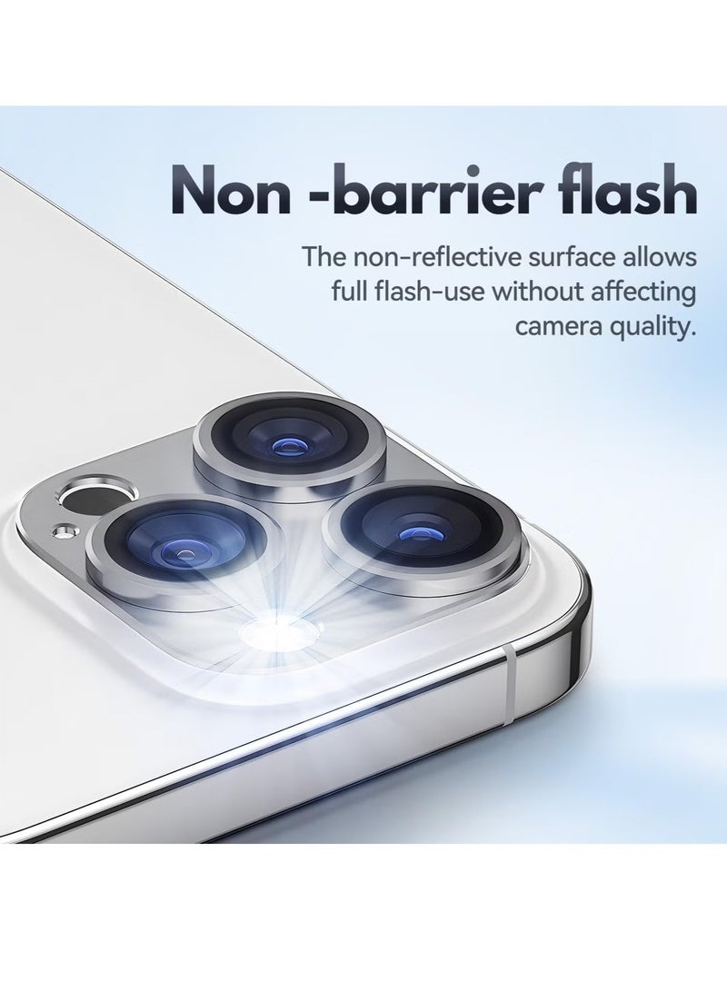 ELTRAZONE (2 Pack) Camera Lens Protector for iPhone 16 Pro and iPhone 16 Pro Max – [Alloy Metal Camera Cover] + [Tempered Glass Screen Protector] (Grey) - Image 5