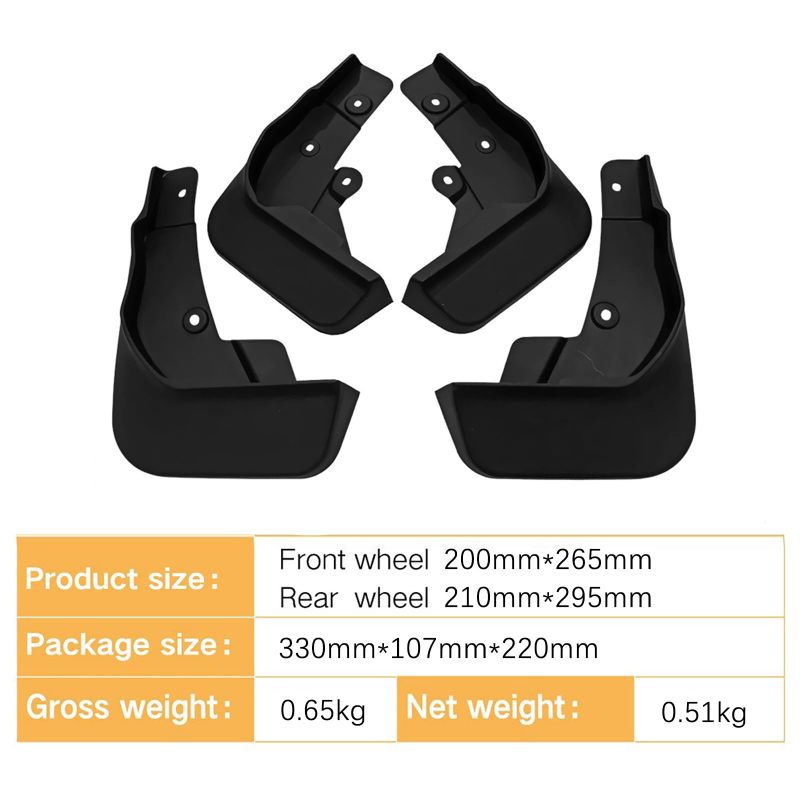 Mud Flaps: 4pcs No Drill Mud Flaps for Mazda CX-5 - Splash Guards for Off-Road Suv Exterior Protection - Image 2