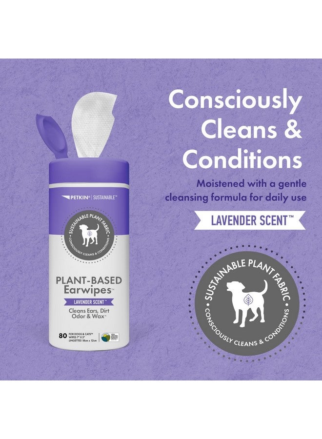 بيتكين مناديل أذن بيتكين النباتية، 80 منديل، عبوة من قطعتين - مناديل أذن مستدامة وقائمة على مواد حيوية للحيوانات الأليفة للكلاب والقطط - تنظف منطقة الأذن والأوساخ والروائح والشمع - تنظف وترطب بوعي - سهلة الاستخدام - برائحة اللافندر - Image 4