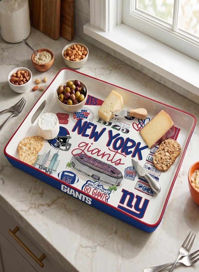 Proformance Home NFL New York Giants Loco Fan Large Serving Tray w/Handles - Image 2