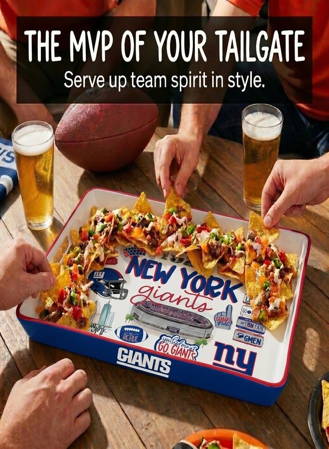 Proformance Home NFL New York Giants Loco Fan Large Serving Tray w/Handles - Image 4