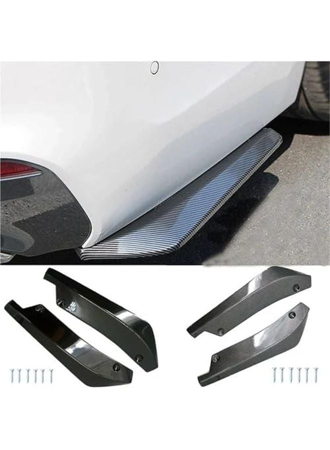Universal Car Front Rear Bumper Lip Spoiler Splitter Scratch Protector Gloss Black - Image 3