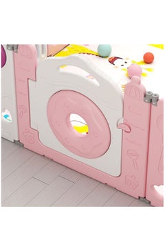 Arabest Foldable Baby playpen Baby Folding Play Pen Kids Activity Centre Safety Play Yard Home Indoor Outdoor New Pen 12+2 Panels Toddler Slide Big Game Climbing Slide Toy Set  - Image 3