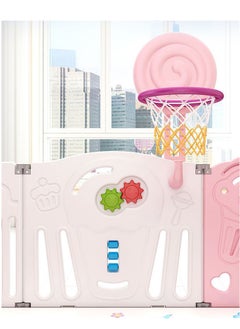 Arabest Foldable Baby playpen Baby Folding Play Pen Kids Activity Centre Safety Play Yard Home Indoor Outdoor New Pen 12+2 Panels Toddler Slide Big Game Climbing Slide Toy Set  - Image 4