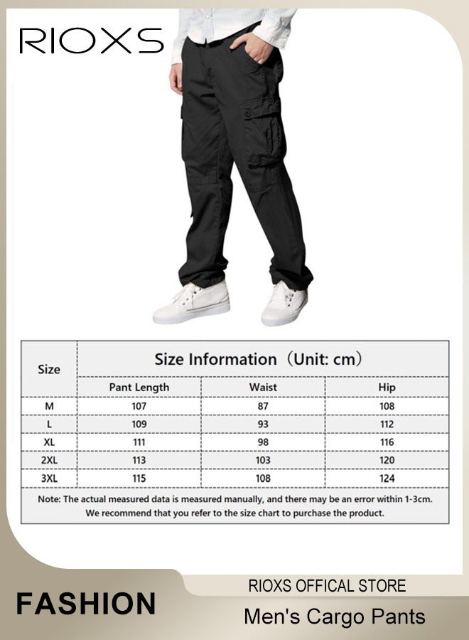 Men's Cargo Pants, Breathable Sports Sweatpants, Mens Work Pants, Casual Athletic Jogger Trousers For Men, Comfy Elastic Waist Men Pants With Pockets, Classic Baggy Pant, Men's Trousers For Leisure Or Outdoor Activities