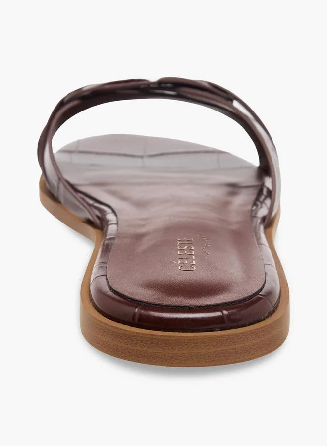 Celeste COGNAC Women Slip-On Sandals for Women | Best Price UAE