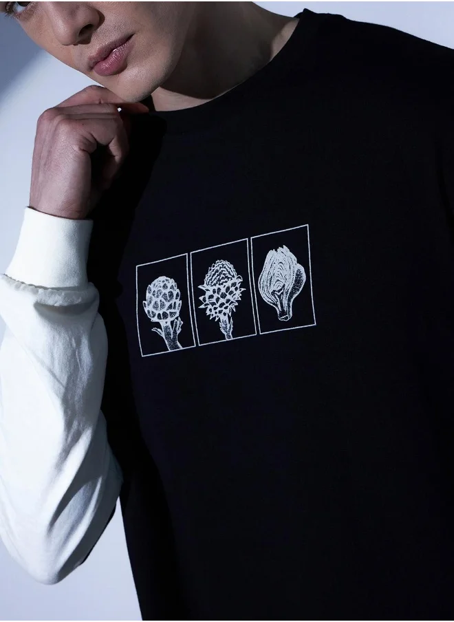 Hubberholme Black T-Shirt For Men
