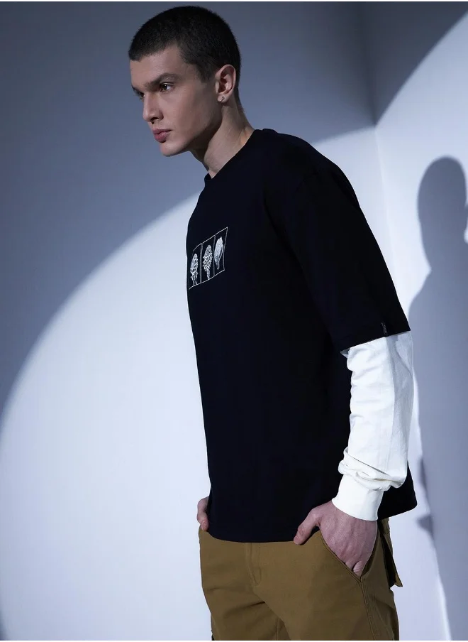 Hubberholme Black T-Shirt For Men