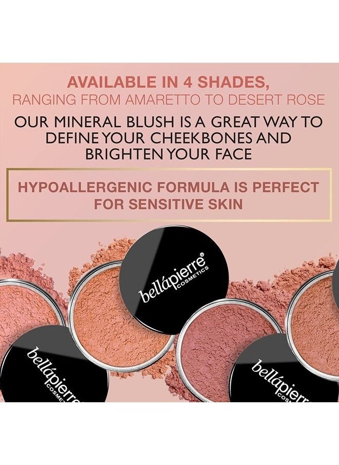 BellaPierre Mineral Blush Warms Complexion for a Healthy Glow | Non-Toxic and Paraben Free | Suitable for All Skin Types | Loose Powder - 0.3-Ounce – Desert Rose  - Image 3