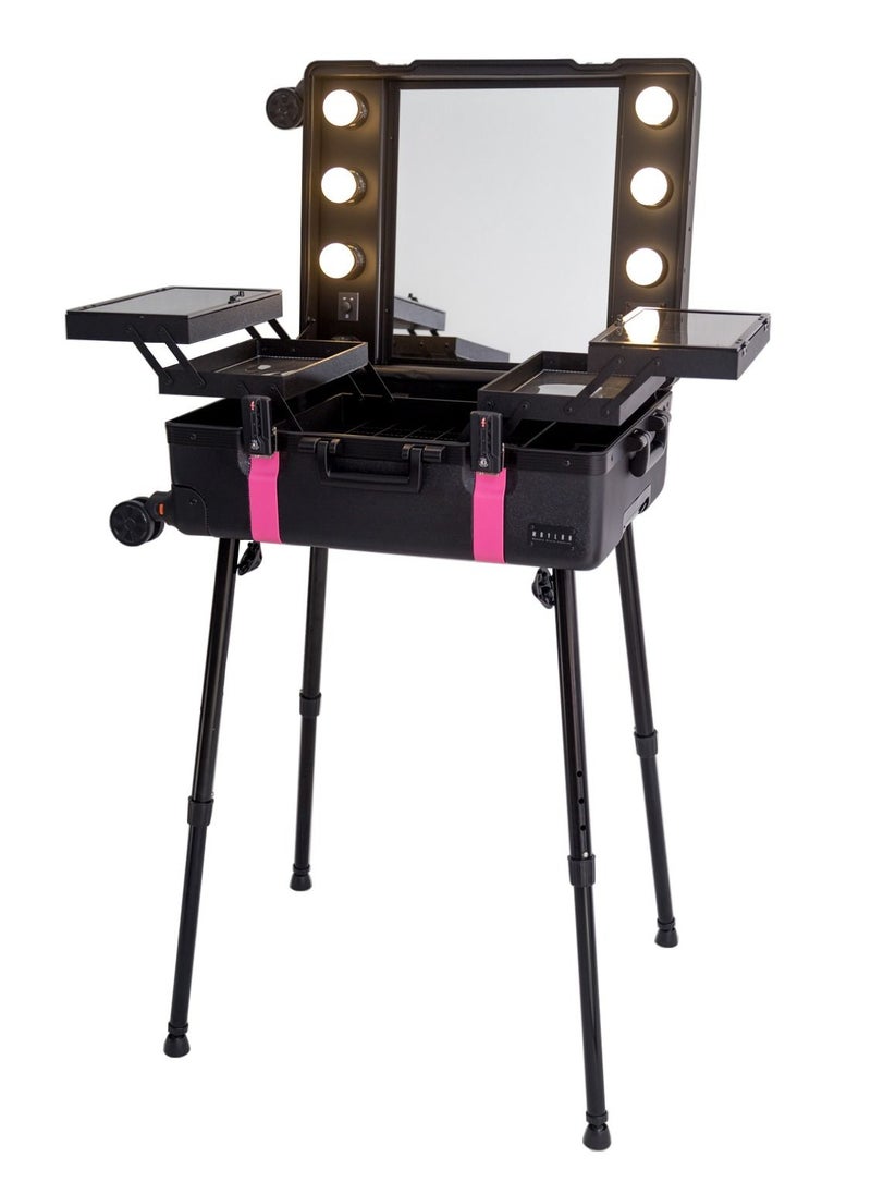 MAYLAN Makeup Vanity Mirror Stand Trolley Case with lights  - Image 1