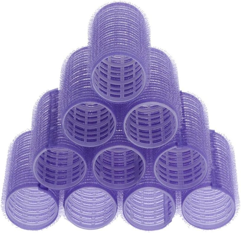 كلاراكو ١٠ بكرات شعر ذاتية التثبيت، بكرات تصفيف الشعر، تصميم لاصق للشعر، للاستخدام المنزلي أو في صالونات التجميل (٨ أحجام: صغير/متوسط/كبير) ٣٢ مم - Image 3