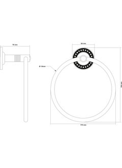 Saray Banyo Saray Bathroom Regina Chrome Flat Towel Bar  - Image 2