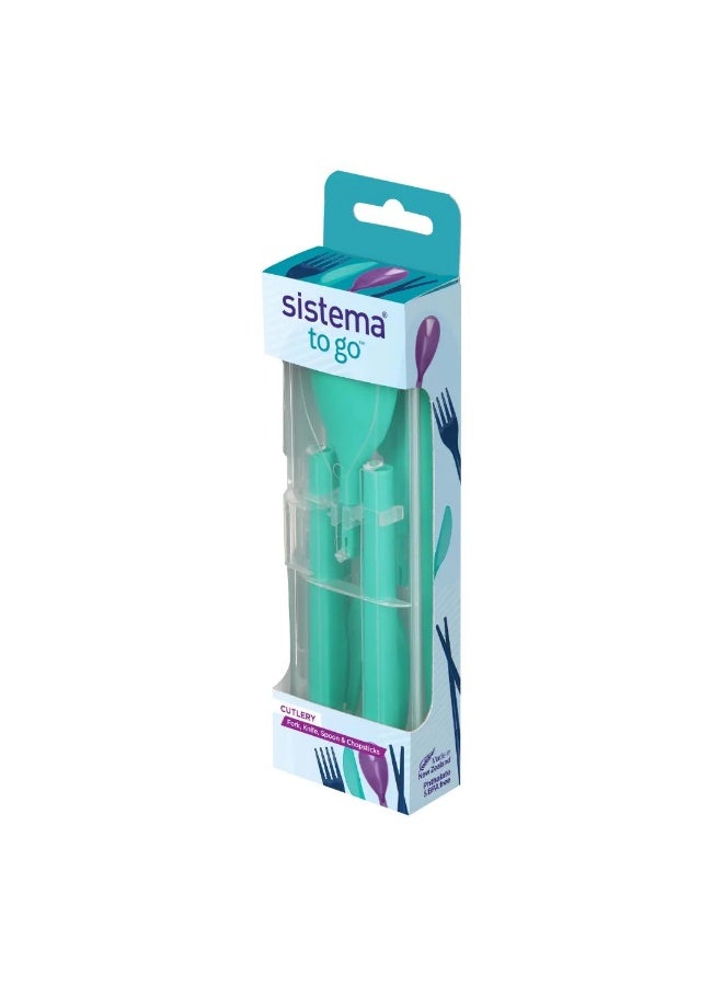 سيستيما مجموعة أدوات المائدة البلاستيكية القابلة للطي من سيستيما - Image 1