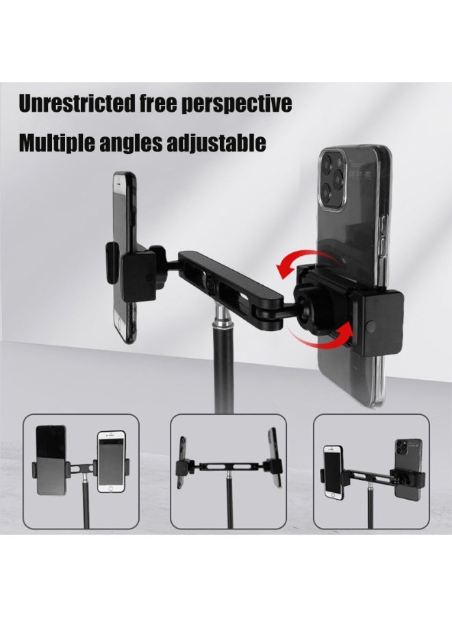Arabest 360° Rotating Floor Microphone Stand With Wheels, Upgraded All-In-One Live Streaming Mic Stand Complete With Full Set Multi-Functional Accessories For Podcast Recording Gaming Broadcast - Image 4
