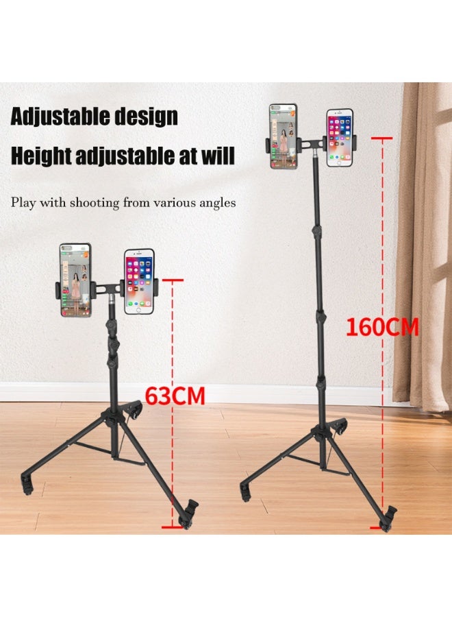 Arabest 360° Rotating Floor Microphone Stand With Wheels, Upgraded All-In-One Live Streaming Mic Stand Complete With Full Set Multi-Functional Accessories For Podcast Recording Gaming Broadcast - Image 3