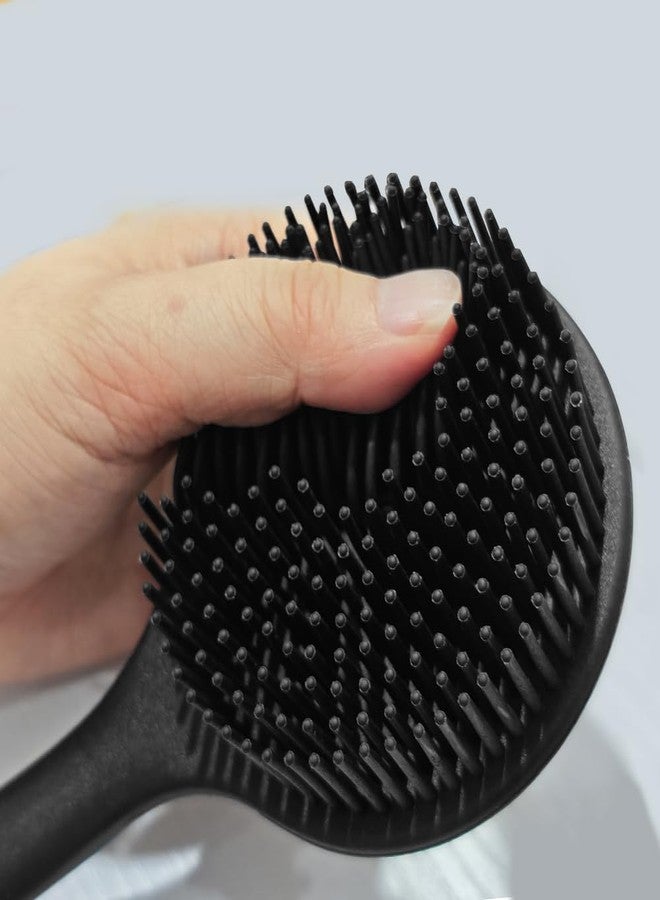 OHOO Silicone Back Scrubber for Shower Body Brush with Long Handle Double Sided Bath Exfoliating Massage Brushes Men Women (Black) - Image 3