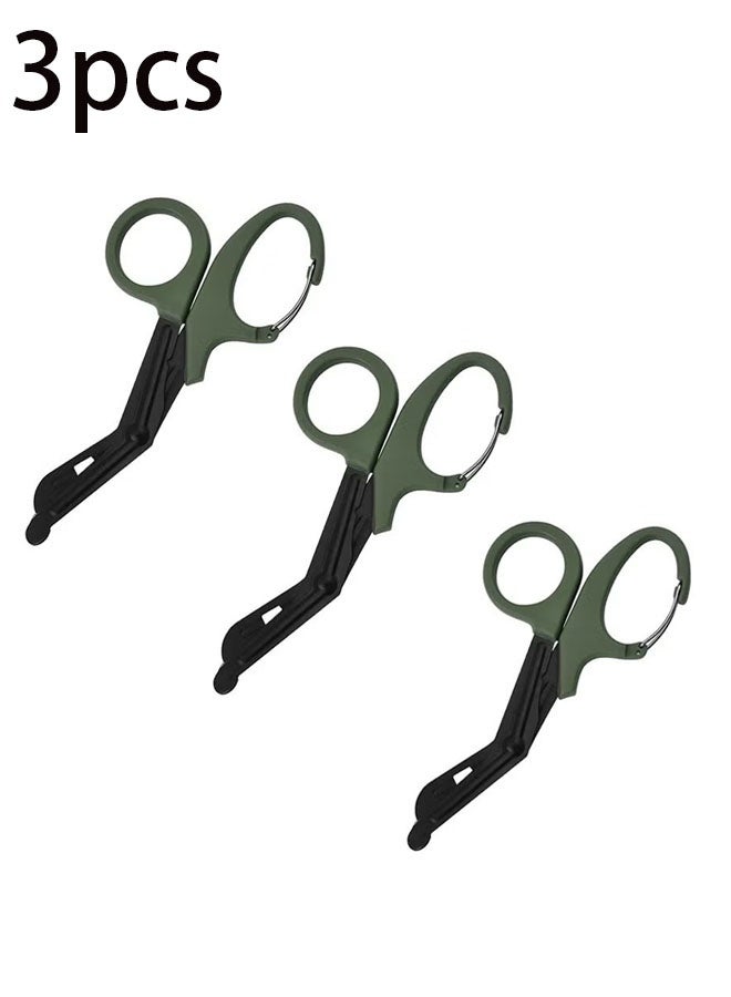 Ailily 3PCS Trauma Scissors Medical Scissors with Carabiner,  7.5" Bandage Nursing Scissors, Premium Fluoride-Coated Surgical Scissors for Nurses, Doctors, Nursing Students, First Aid, EMT EMS - Image 1
