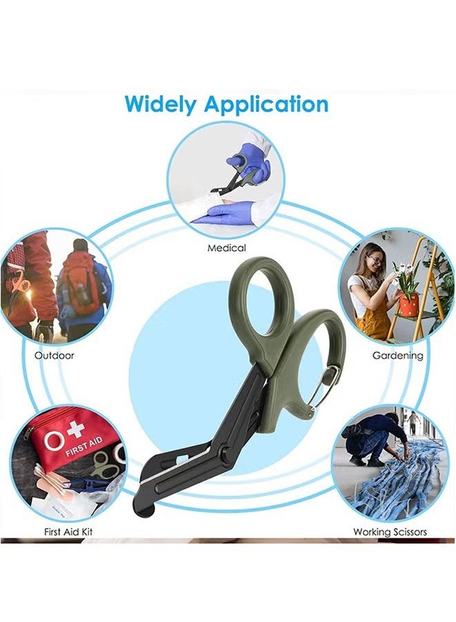 Ailily 3PCS Trauma Scissors Medical Scissors with Carabiner,  7.5" Bandage Nursing Scissors, Premium Fluoride-Coated Surgical Scissors for Nurses, Doctors, Nursing Students, First Aid, EMT EMS - Image 4