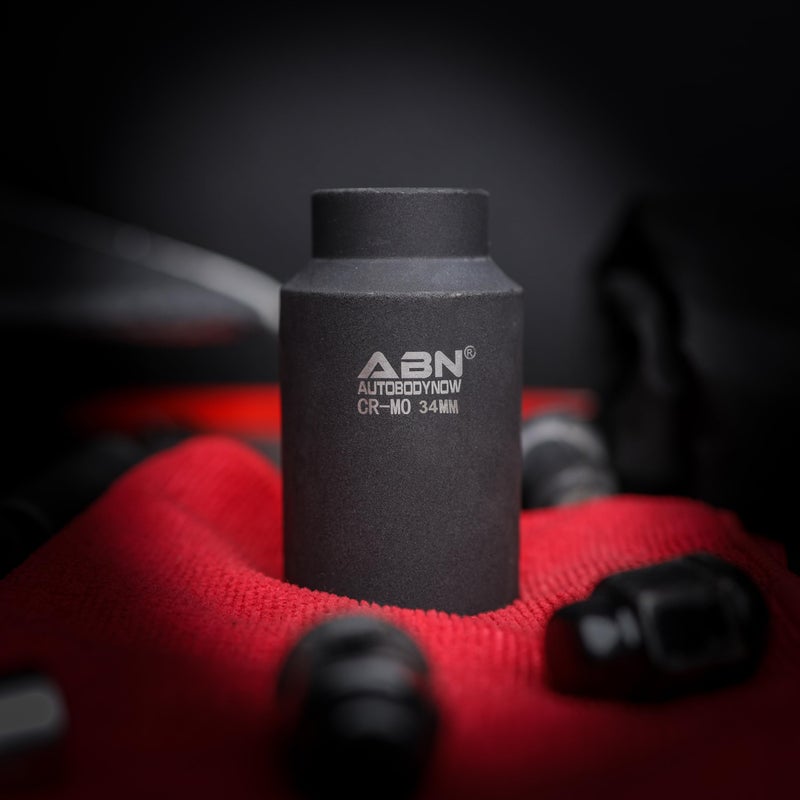 ABN Axle Nut Socket, 34mm, 1/2in Drive, 6 Point â€“ Universal for All Vehicle 6pt Installation, Removal, Repair - Image 5