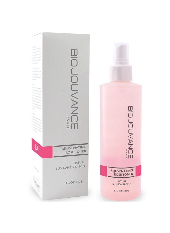 BIO JOUVANCE PARIS Rejuvenating Rose Toner Spray 8Oz / 240Ml For Mature/Sun Damaged Skin Ph Balancing Alcoholfree Gentle Hydrating Face Toner Daily Facial Skin Care Made In France  - Image 1