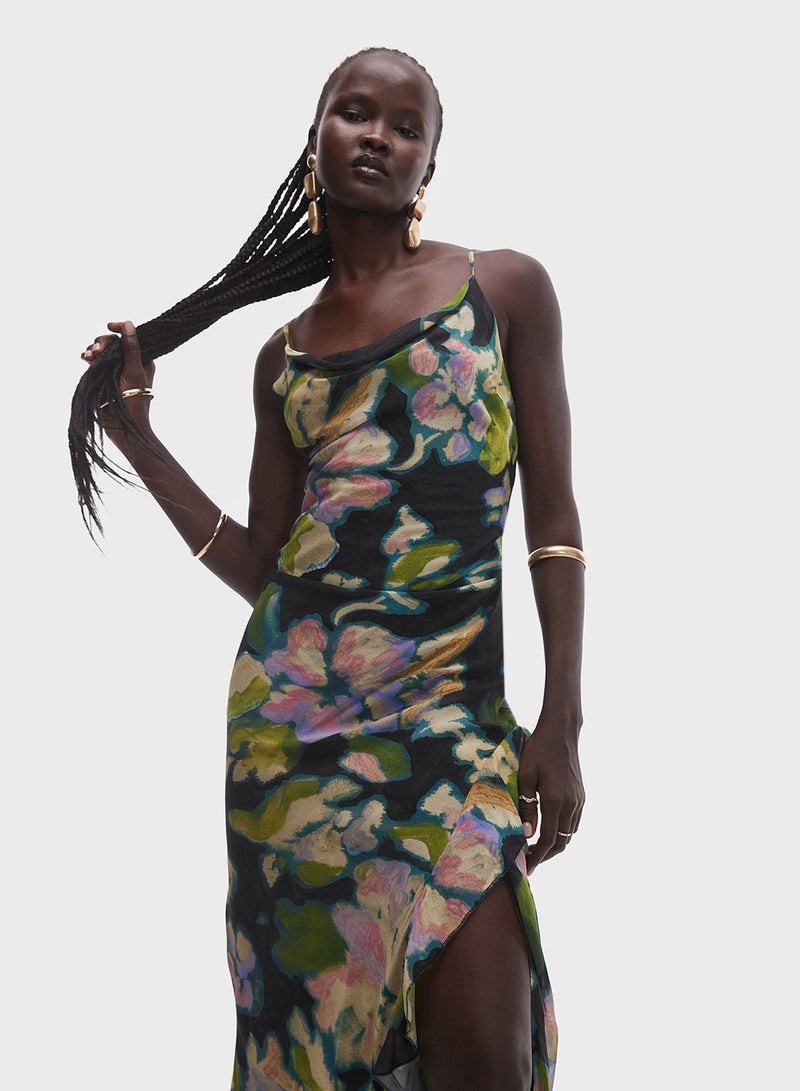 TOPSHOP Floral Slip Dress - Image 4