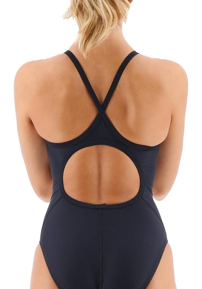 TYR Sport Women's Solid Durafast Diamondback One-Piece Swimsuit in Black - Image 4