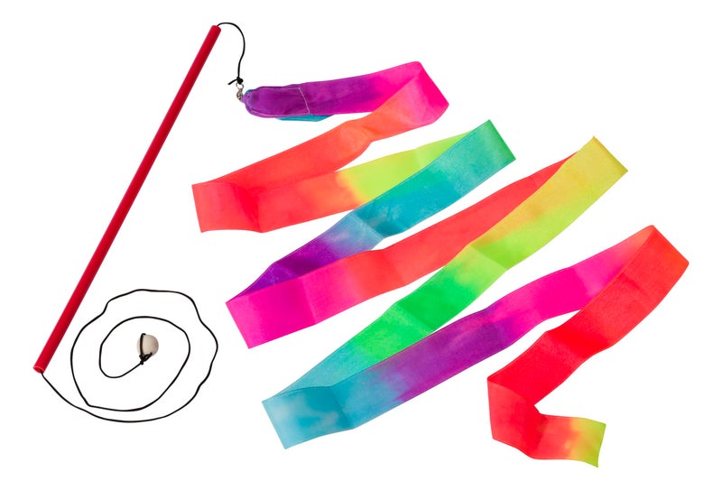 Toysmith Playground Classics Rainbow Stunt Streamer - 6.5ft Multi-Colored Ribbon Streamer, Kids Outdoor Toys, Outdoor Toys for Girls - Image 4