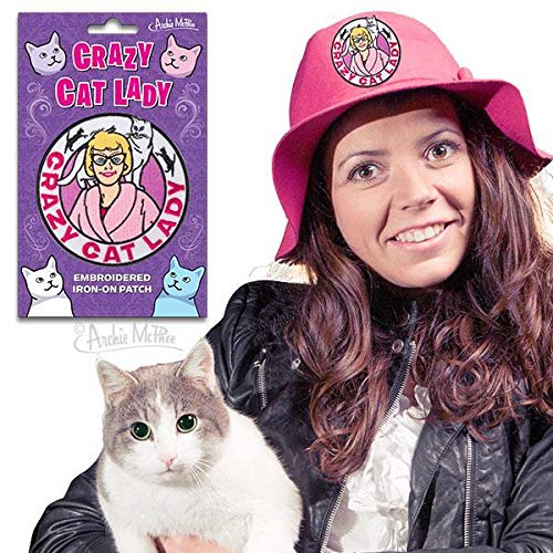 Accoutrements Mcphee Crazy Cat Lady Embroidered Iron-On Patch - Image 2