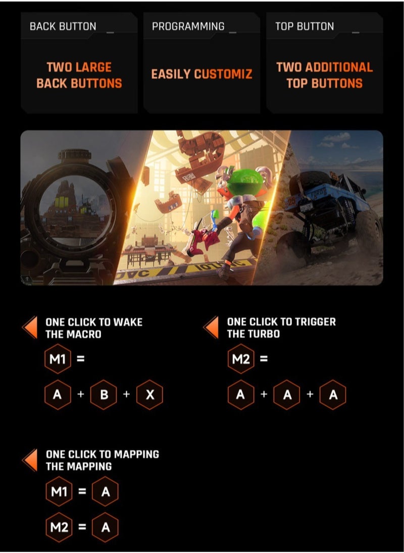 BIGBIG WON - Rainbow2 Pro Elite Gaming Controller, PUBG Mobile Game Controller, Bluetooth Wireless Connect Gamepad for PC/Nintendo Switch/Android/iOS Mobile Phone (Package Edition) - Image 1