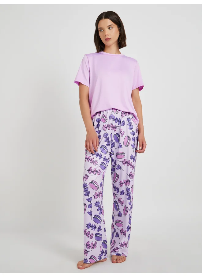Take Two Take Two Solid Round Neck T-Shirt and Pyjama Set