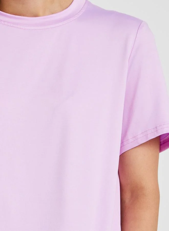 Take Two Take Two Solid Round Neck T-Shirt and Pyjama Set