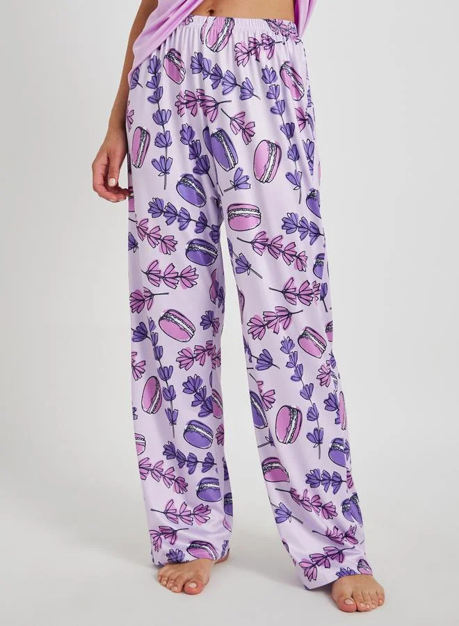 Take Two Take Two Solid Round Neck T-Shirt and Pyjama Set