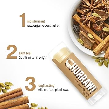 Hurraw Chai Spice Lip Balm Organic Certified Vegan Cruelty and Gluten Free NonGMO 100 Natural Ingredients Bee Shea Soy and Palm Free Made in USA - Image 3